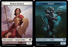Human Soldier token (0006) // Zombie token (0013) (Commander Masters)